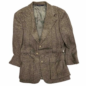 Vintage Polo Ralph Lauren Herringbone w/belt Mens S/M Blazer *See Description - Picture 1 of 12