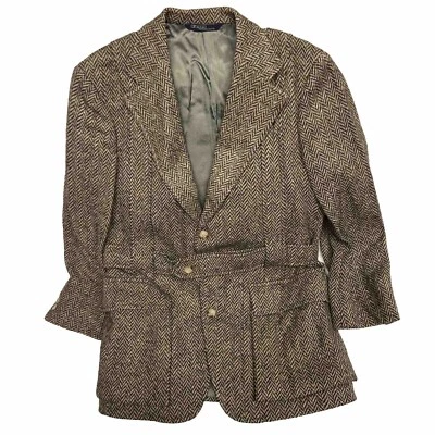 Vintage Polo Ralph Lauren Herringbone w/belt Mens  S/M Blazer *See Description - Image 1 of 4