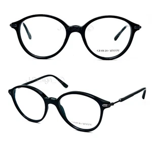 Giorgio Armani AR 7029 5001 Brushed Black 50/18/145 Eyeglasses Made Italy - New - Picture 1 of 11