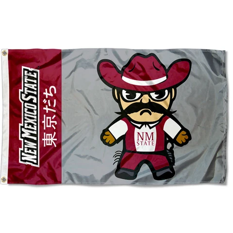 New Mexico State Aggies Kawaii Tokyodachi Mascot 3x5 Banner Flag Cover