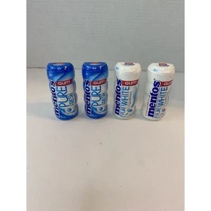 Mentos Pure White Sugar-Free Chewing Gum Xylitol Sweet Mint Fresh Mint 4 Total - Picture 1 of 7