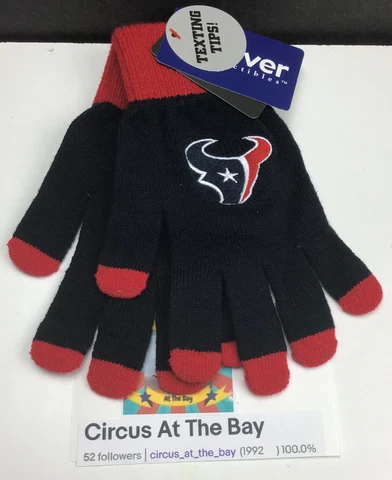 Houston Texans NFL  / Knit Winter Stretch Unisex Gloves Texting Tips / FOCO Cover