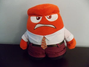 Disney Pixar Inside Out Anger 6" Plush Red Doll in Suit Stuffed Animal Toy GUC - Picture 1 of 7