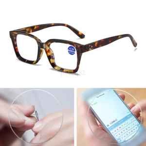 NEW Mens Womens Full Rim Reading Glasses Fashion Retro Glasses Readers +1.0-4.0 - Picture 1 of 13