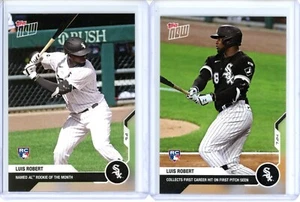 (2) Lote 2020 TOPPS AHORA Luis Robert #11 y #204 novato de radiocontrol de los Medias Blancas de Chicago! - Imagen 1 de 2