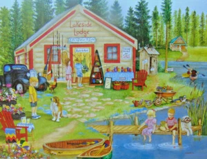PUZZLE.....JIGSAW...SHANNON....Lakeside Lodge...500 Pc...Sealed - Picture 1 of 1