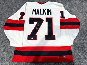 EVGENI MALKIN "Russian" Penguins SIGNED Autographed Vintage JERSEY PSA COA XL - Picture 1 of 5