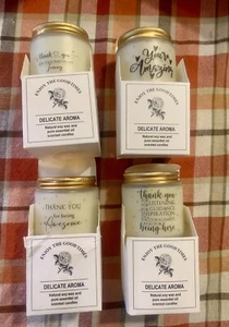 4 Soy Candles Sicilian Pomelo, Lavender, Jasmine, Orange Blossom, Rose - Picture 1 of 2