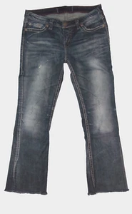 1921 Western Glove Works Alanis Raw Hem Bootcut Blue Jeans 31W/29L - Bild 1 von 5