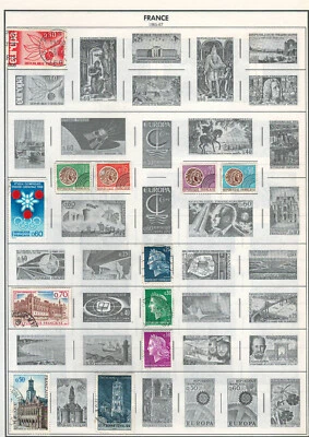 FRANCE 1965-69  Very Fine Used Stamps Hinged on list: 2 sides - Image 1 of 4