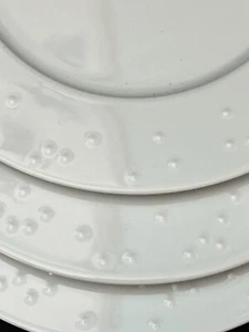 3er Set SIEGER FURSTENBERG Frühstücksteller Deutschland MEIN CHINA! "Weiße Textur 9"" - Bild 1 von 6