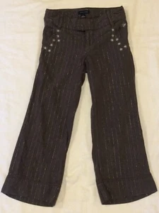Tommy Hilfiger girl’s elastic waist pants trousers gray / silver embroidery Sz 4 - Picture 1 of 7