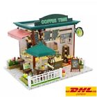 DIY Dollhouse Coffee Shop Coffee Time With Cover Miniature Handicraft