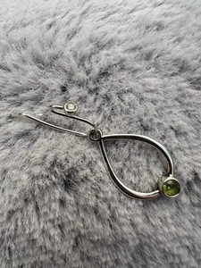 Pandora ALE Sterling Silver Peridot Compose Drop Earring Single One - Picture 1 of 6