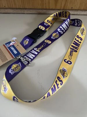 LEBRON JAMES🔥 #6 LOS ANGELES LAKERS🔥 LANYARD DETACHABLE BUCKLE NEW WINCRAFT - Image 1 of 3