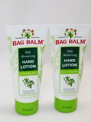 Lote de 2 BÁLSAMO BOLSA Vermont Original Jojoba/Manteca de Karité Loción para Manos Crema 3oz (x2) Foto 1 de 3