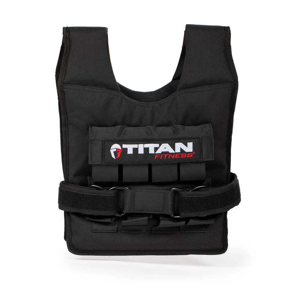 Titan Fitness Elite Series 20 LB Adjustable Weight Vest, (8) 2.5 LB Ingots