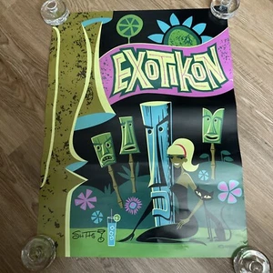 signed autographed SHAG Exotikon Poster Tiki Bar Lounge Hawaiian Hawaii - Picture 1 of 4