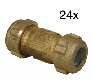 Pack Of 24: PROFLO 3/8 in. Compression Brass Coupling PFXBCCCM - Picture 1 of 3