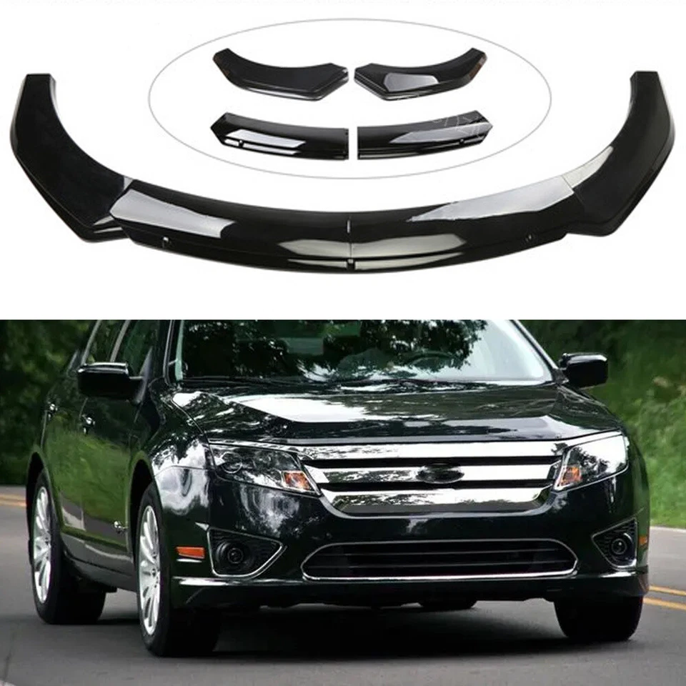 For Ford Fusion 2010-2020 Gloss Black Front Bumper Lip Spoiler Splitter Body Kit - Image 1 of 4