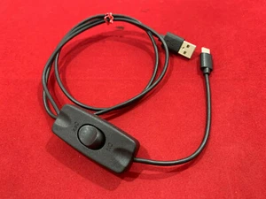 Switched USB C Male to USB A male extension cable/lead 1m length - Picture 1 of 3