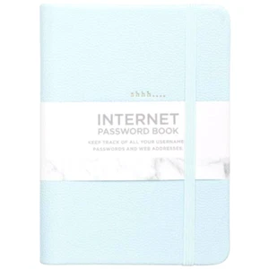 WHSMITH - MODERNO DUCK EGG BLUE A6 INTERNET PASSWORD BOOK ~ NEW & UNUSED - Picture 1 of 3