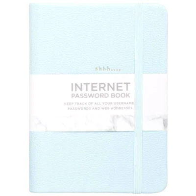 WHSMITH - MODERNO DUCK EGG BLUE A6 INTERNET PASSWORD BOOK ~ NEW & UNUSED - Image 1 of 3