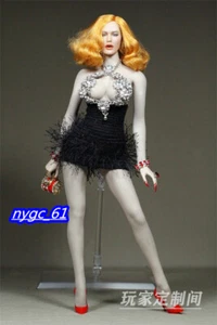 1:6 Corsé Flor Felpa Mini Falda Vestido Ajuste 12"" Mujer PH TBL Figura Muñeca Cuerpo - Imagen 1 de 9