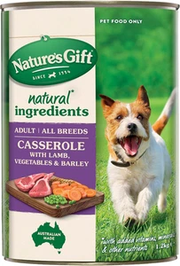 Nature's Gift Adult Wet Dog Food in Can, Casserole with Lamb, Vegetables & Ba... - Picture 1 of 14