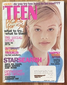 TEEN Magazine January 1996 Fashion Makeup Soundgarden Oasis Partly Shore Gossip - Foto 1 di 10