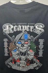 US Army Unit Shirt Reapers 2nd Platoon Bravo Battery Gildan Cotton Childs Small - Picture 1 of 7
