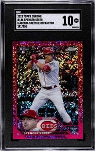 2023 Topps Chrome Spencer Steer RC 291/350 Magenta Speckle Refractor #146 SGC 10 - Imagen 1 de 2