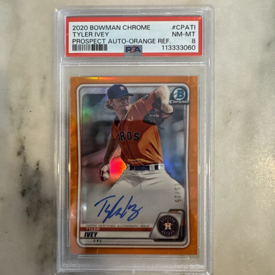 2020 Bowman Chrome - Prospect Autographs Tyler Ivey #CPA-TI Orange Refractor /25 - Image 1 of 1