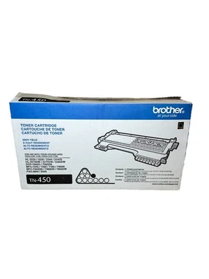 Genuine Brother TN-450 TN450 High Yield Toner Cartridge Black - NEW Sealed Box - Image 1 of 4