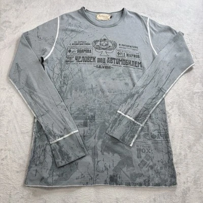 Camisa Térmica Y2K Salvage Hullhurst Gráfico Envejecido Cyber Punk Para Hombres XL Grunge Foto 1 de 4