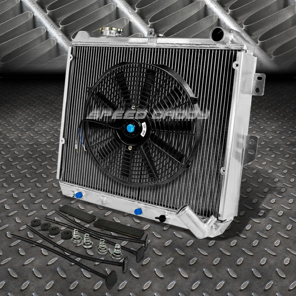 3-ROW ALUMINUM RADIATOR+1X 16"FAN BLACK FOR 83-85 RX-7/RX7 FB/SA GSL-SE RE-EGI — 第 1/4 张图片