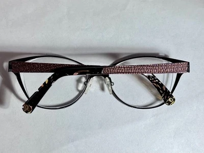 AUTHENTIC JF Rey Petite PM011 9000 BLACK BROWN 49-16-132 EYEGLASSES FRAMES ONLY - Image 1 of 4