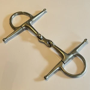 Full Cheek Stainless Steel 5” Double Joint French Link English Western Horse Bit - Picture 1 of 6