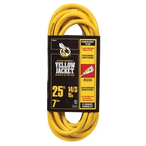 Yellow Jacket 2886AC 15A 125V PVC Yellow Commercial Extension Cord 25 ft. - Picture 1 of 2