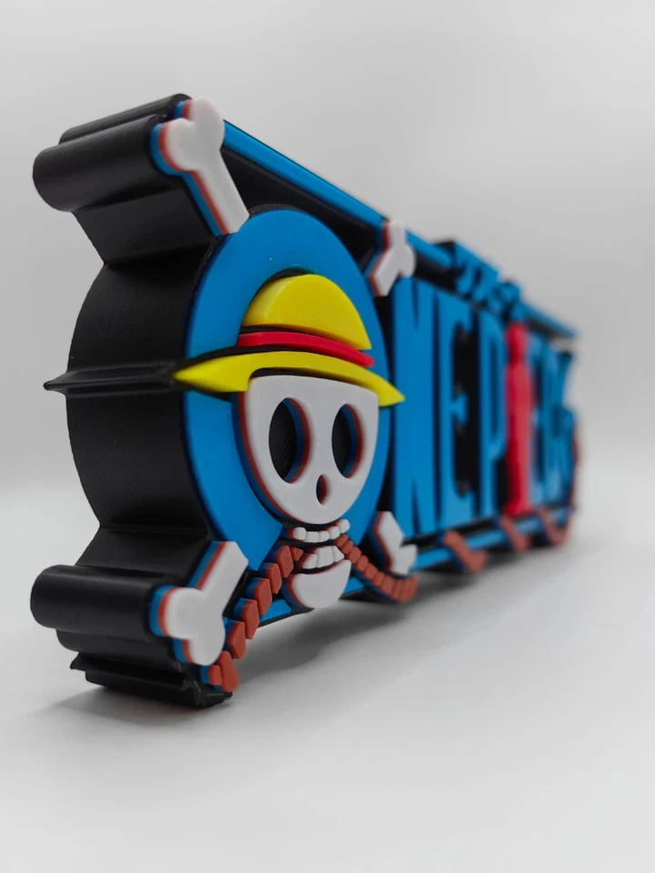 One Piece 3D Logo Figur 20cm Anime Display Stand Deko Sammler 15,20,25cm Foto 1 de 4