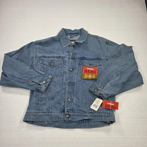 Giacca vintage Wrangler Hero uomo denim medio con bottoni capospalla autentica anni 90 - Foto 1 di 24