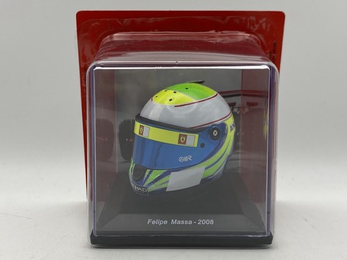 Miniature Casque Felipe Massa F1 Ferrari 2008 - Échelle 1:5 - Centauria - Vitrine Méthacrylate