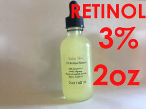  Retinol 3% Clinical Strength Organic Hyaluronic Acid Retinol Aging Wrinkle 2 oz