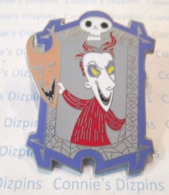 MÁSCARA DE HALLOWEEN MANSÃO ASSOMBRADA DIABO ORENGE NBC Villains Villian Pin Skull Pins - Imagem 1 de 2