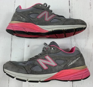 New Balance 990v4 Women's W990GP4 Running Shoes Gray/Pink Size 10 Made in USA - Picture 1 of 10