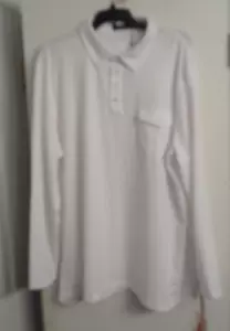 Camicia G/FORE manica lunga golf/casual GRANDE bianca nuova con etichetta - Foto 1 di 3