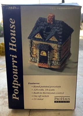 Vintage ProHaus Designs Potpourri House Hand Painted Porcelain w/ Thermostat  - Image 1 of 4