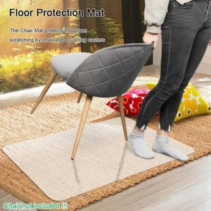 Rectangle PVC Home Office Chair Floor Mat Studded Back for Pile Carpet 36" x 48" - Picture 1 of 8