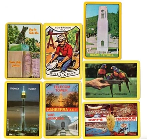 souvenir tourist Australia x7 vintage swap cards playing card singles - Picture 1 of 1