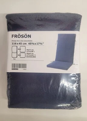 Funda IKEA FROSON para asiento/respaldo exterior azul se adapta a silla Applaro & Sjalland Foto 1 de 4
